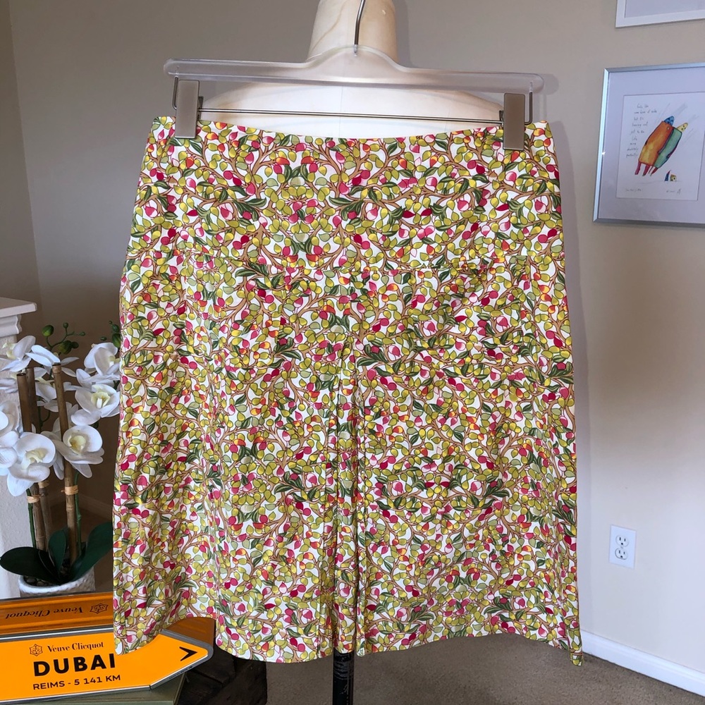 DIANE VON FURSTENBERG printed a-line cotton skirt